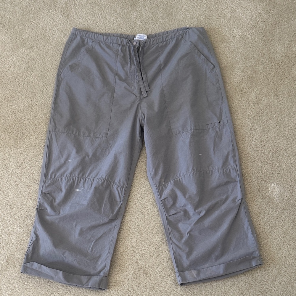 Vintage Reebok Lightweight Light Gray Ankle Length Pants Size Medium